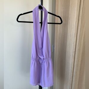 Lavender Halter Neck Romper